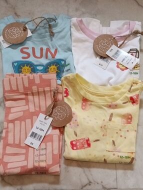 dip Kids Bundle 4 Items Set - Yellow, Light Blue, Pink & Peach Mix